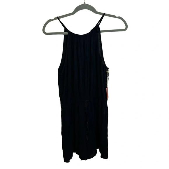 NWT MOSSIMO BLACK CRINKLE ROMPER - Picture 1 of 4